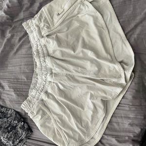 Lululemon white tracker shorts size 12 4 inch.